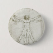 Vitruvian Man von Leonardo da Vinci Button (Vorderseite)
