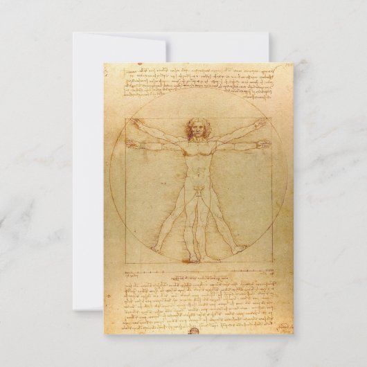 Vitruvian Man von Leonardo da Vinci Dankeskarte (Vorderseite)