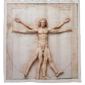 Vitruvian Man von Leonardo Da Vinci Duschvorhang (Vorderseite)