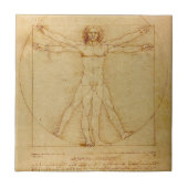 Vitruvian Man von Leonardo Da Vinci Fliese (Vorderseite)