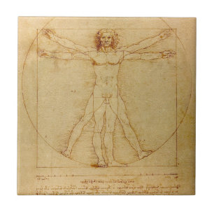 Vitruvian Man von Leonardo Da Vinci Fliese