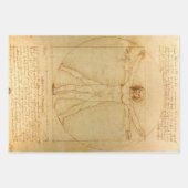 Vitruvian Man von Leonardo Da Vinci Geschenkpapier Set (Vorderseite)