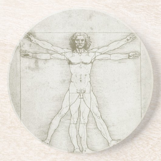 Vitruvian Man von Leonardo da Vinci Getränkeuntersetzer (Vorne)