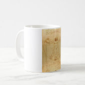 Vitruvian Man von Leonardo Da Vinci Kaffeetasse (Vorderseite Links)