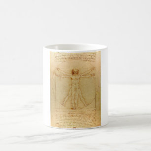 Vitruvian Man von Leonardo Da Vinci Kaffeetasse