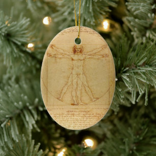 Vitruvian Man von Leonardo Da Vinci Keramik Ornament