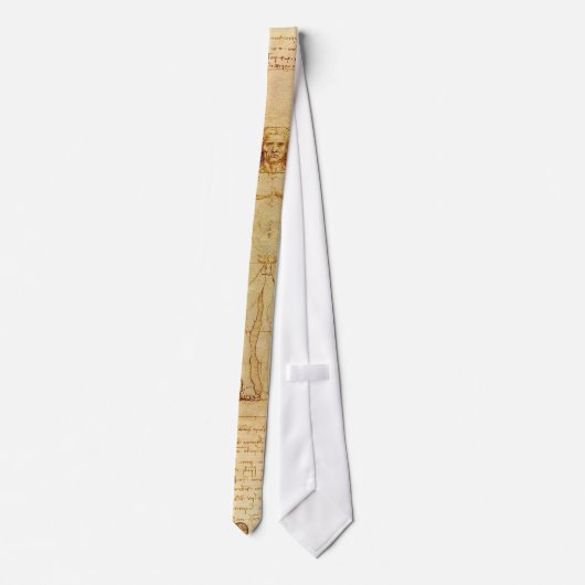 Vitruvian Man von Leonardo Da Vinci Krawatte (Rückseite)