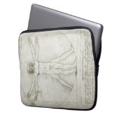 Vitruvian Man von Leonardo da Vinci Laptopschutzhülle (Vorderseite Links)