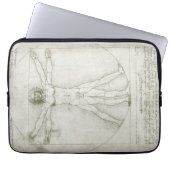 Vitruvian Man von Leonardo da Vinci Laptopschutzhülle (Vorderseite)