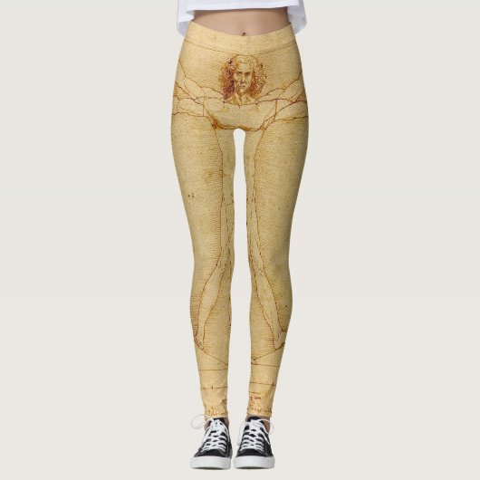 Vitruvian Man von Leonardo Da Vinci Leggings (Vorderseite)