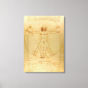 Vitruvian Man von Leonardo Da Vinci Leinwanddruck