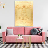 Vitruvian Man von Leonardo Da Vinci Leinwanddruck (Insitu (Wohnzimmer))