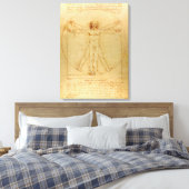 Vitruvian Man von Leonardo Da Vinci Leinwanddruck (Insitu (Schlafzimmer))