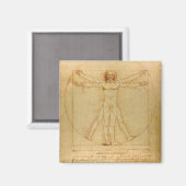 Vitruvian Man von Leonardo Da Vinci Magnet (Vorderseite/Rückseite)