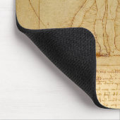 Vitruvian Man von Leonardo Da Vinci Mousepad (Ecke)
