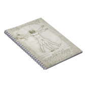 Vitruvian Man von Leonardo da Vinci Notizblock (Rechte Seite)