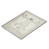 Vitruvian Man von Leonardo da Vinci Notizblock (Linke Seite)