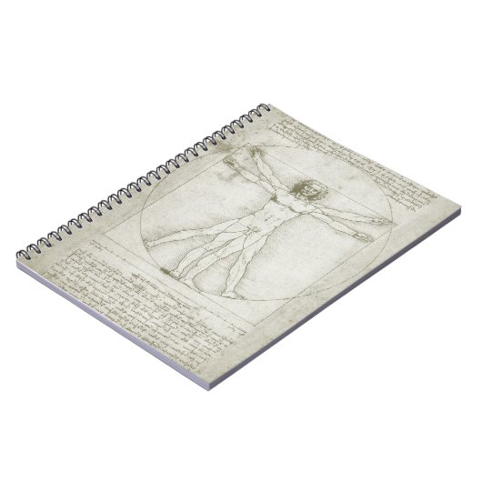 Vitruvian Man von Leonardo da Vinci Notizblock (Linke Seite)
