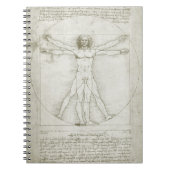 Vitruvian Man von Leonardo da Vinci Notizblock (Vorderseite)