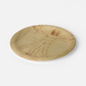 Vitruvian Man von Leonardo Da Vinci Pappteller (Schrägansicht)