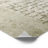 Vitruvian Man von Leonardo da Vinci Poster (Ecke)