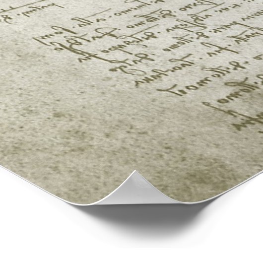 Vitruvian Man von Leonardo da Vinci Poster (Ecke)