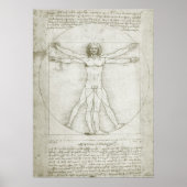 Vitruvian Man von Leonardo da Vinci Poster (Vorne)