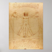 Vitruvian Man von Leonardo da Vinci Poster (Vorne)