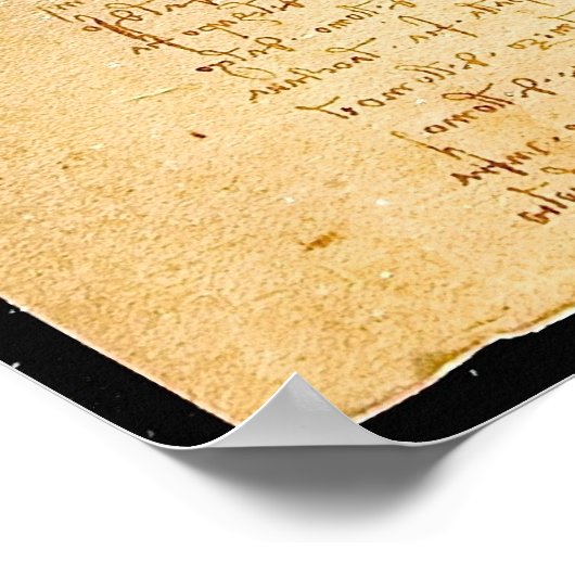 Vitruvian Man von Leonardo da Vinci Poster (Ecke)