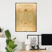 Vitruvian Man von Leonardo da Vinci Poster (Heimbüro)