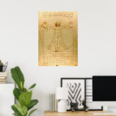 Vitruvian Man von Leonardo da Vinci Poster (Heimbüro)