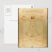 Vitruvian Man von Leonardo da Vinci Postkarte (Vorne/Hinten)