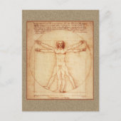Vitruvian Man von Leonardo da Vinci Postkarte (Vorderseite)