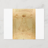 Vitruvian Man von Leonardo da Vinci Postkarte (Vorderseite)