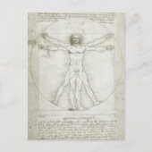 Vitruvian Man von Leonardo da Vinci Postkarte (Vorderseite)