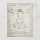 Vitruvian Man von Leonardo da Vinci Postkarte (Vorderseite)