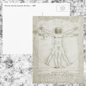 Vitruvian Man von Leonardo da Vinci Postkarte