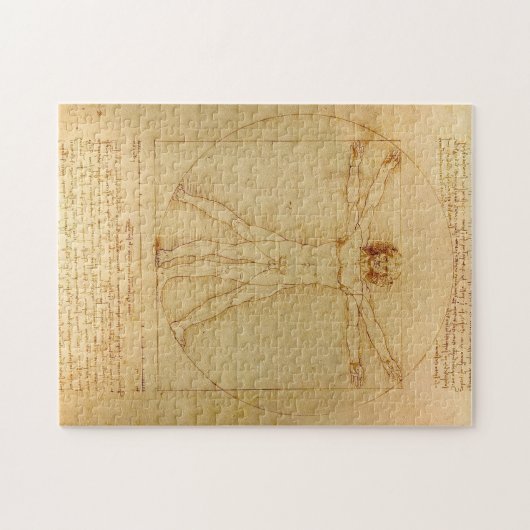 Vitruvian Man von Leonardo Da Vinci Puzzle (Horizontal)