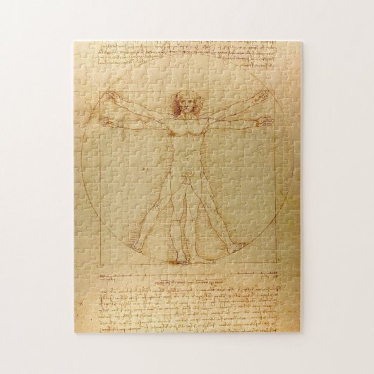 Vitruvian Man von Leonardo Da Vinci Puzzle (Vertikal)