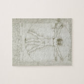 Vitruvian Man von Leonardo da Vinci Puzzle (Horizontal)