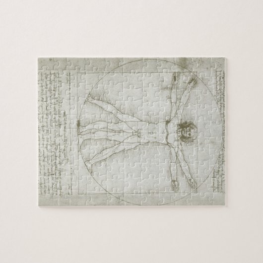 Vitruvian Man von Leonardo da Vinci Puzzle (Horizontal)
