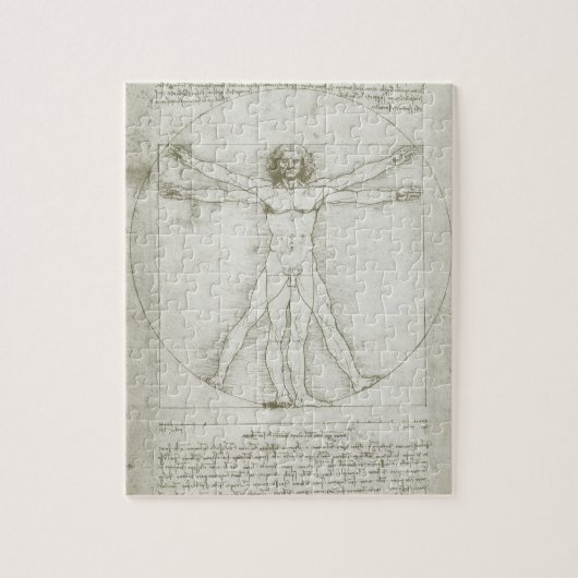 Vitruvian Man von Leonardo da Vinci Puzzle (Vertikal)