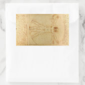 Vitruvian Man von Leonardo Da Vinci Rechteckiger Aufkleber (Tasche)