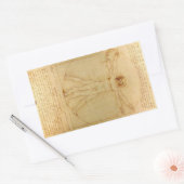 Vitruvian Man von Leonardo Da Vinci Rechteckiger Aufkleber (Umschlag)