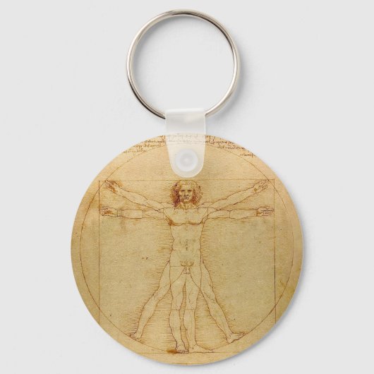 Vitruvian Man von Leonardo da Vinci Schlüsselanhänger (Vorderseite)