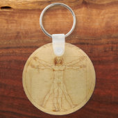 Vitruvian Man von Leonardo da Vinci Schlüsselanhänger (Vorderseite)