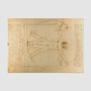Vitruvian Man von Leonardo Da Vinci Seidenpapier
