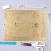 Vitruvian Man von Leonardo Da Vinci Seidenpapier (Handwerk)