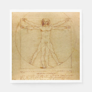 Vitruvian Man von Leonardo Da Vinci Serviette