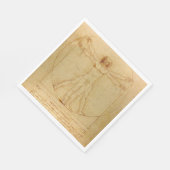 Vitruvian Man von Leonardo Da Vinci Serviette (Ecke)